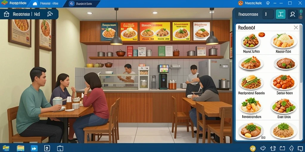 Tampilan antarmuka utama yang menarik.