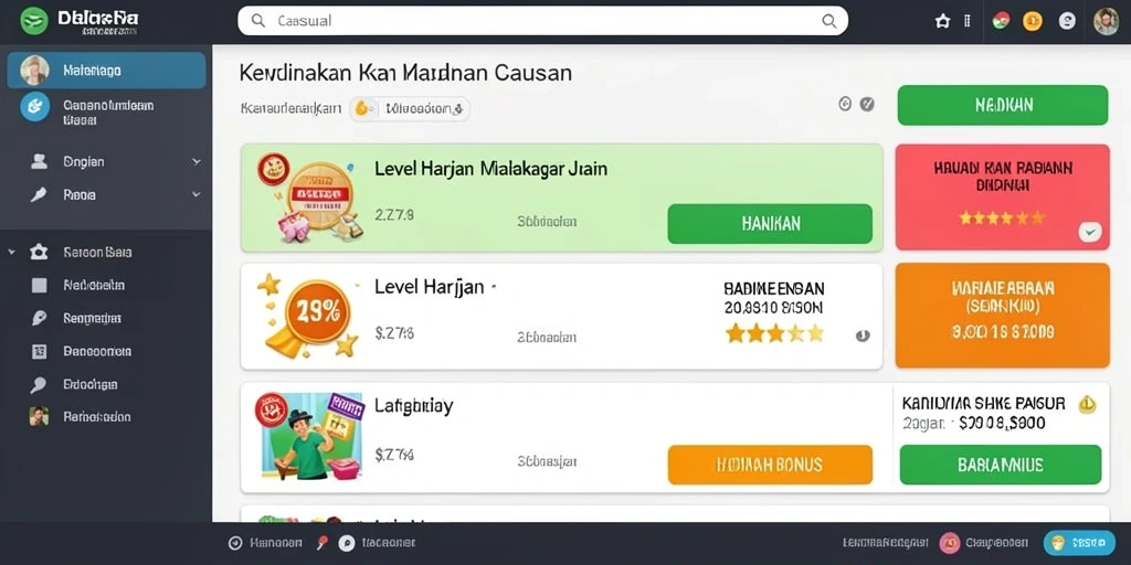 Tampilan awal permainan yang menarik.
